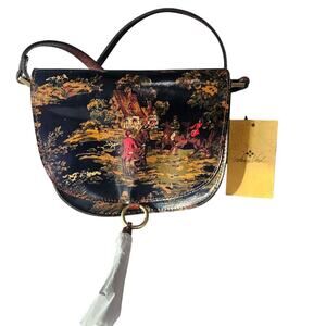 Patricia Nash Brinlee Leather Saddle Crossbody Bag Tassel Kent Countryside